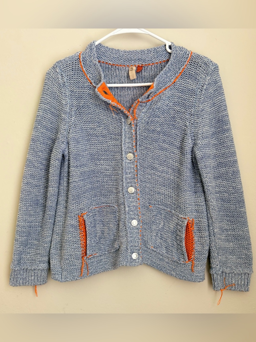 Pilcro Anthropologie cardigan sweater Size S Thick Knit Boho women